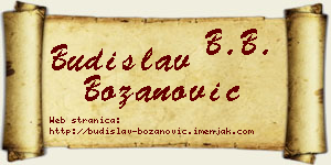 Budislav Božanović vizit kartica